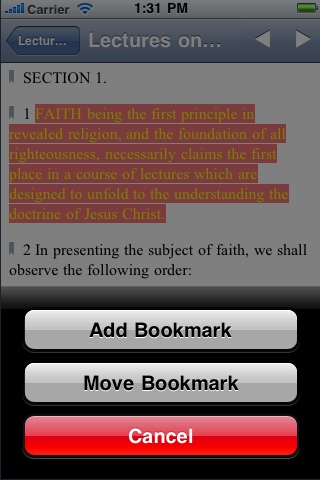 Lectures on Faith screenshot 2