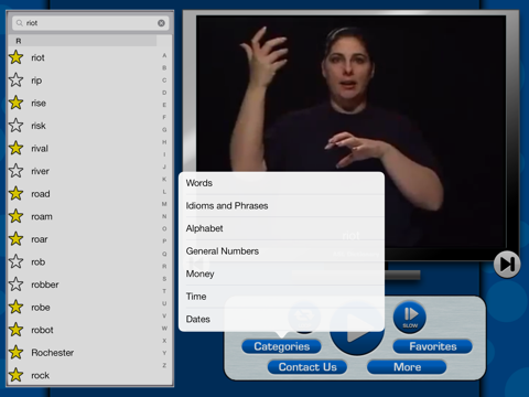 ASL Dictionary for iPad screenshot 3