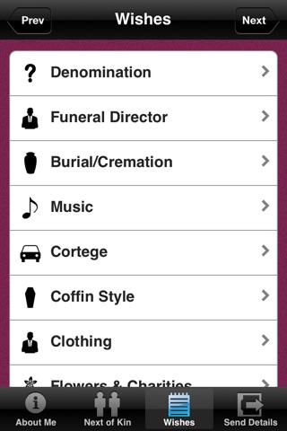 iFuneral screenshot 2