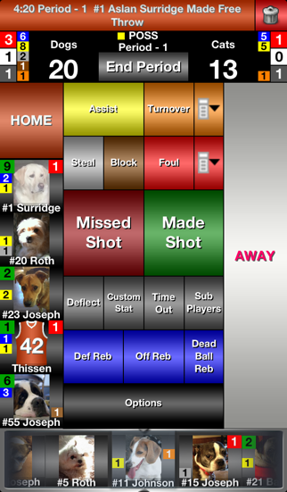 itouchstats basketball iphone screenshot 1