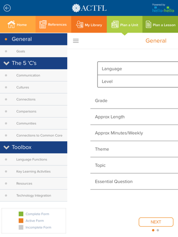 ACTFL Unit and Lesson Planner screenshot 3