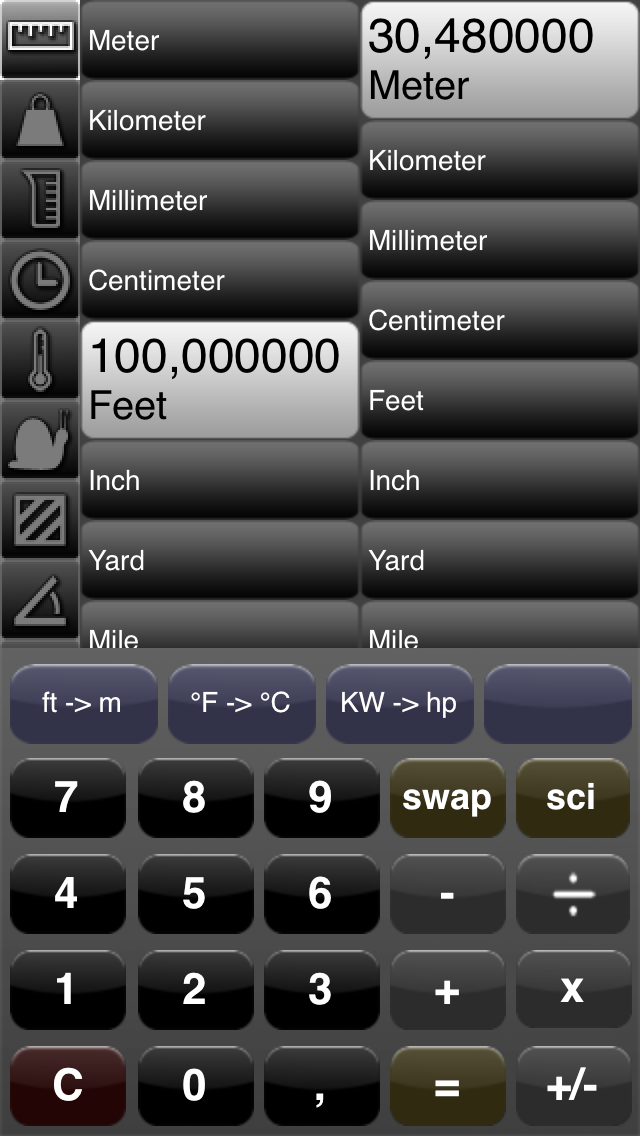 Screenshot #1 pour Conversion d'unités - Convertir et Calculer