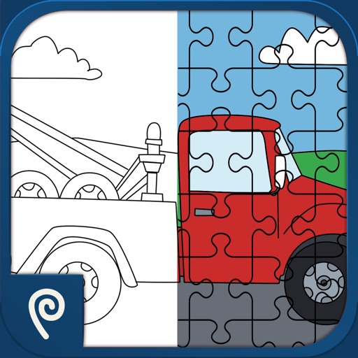 Color It Puzzle It: Trucks Lite Icon