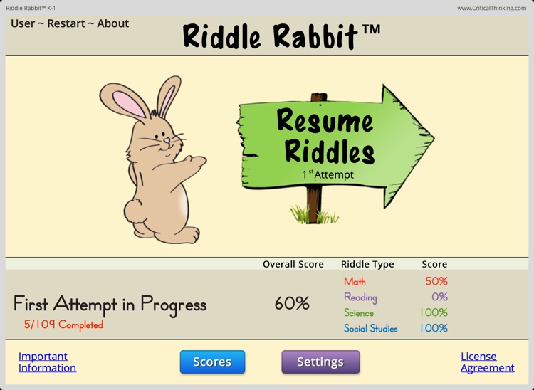 Riddle Rabbit™ K-1