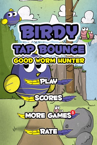 Birdy Tap Bounce - Good Worm Hunter screenshot 2