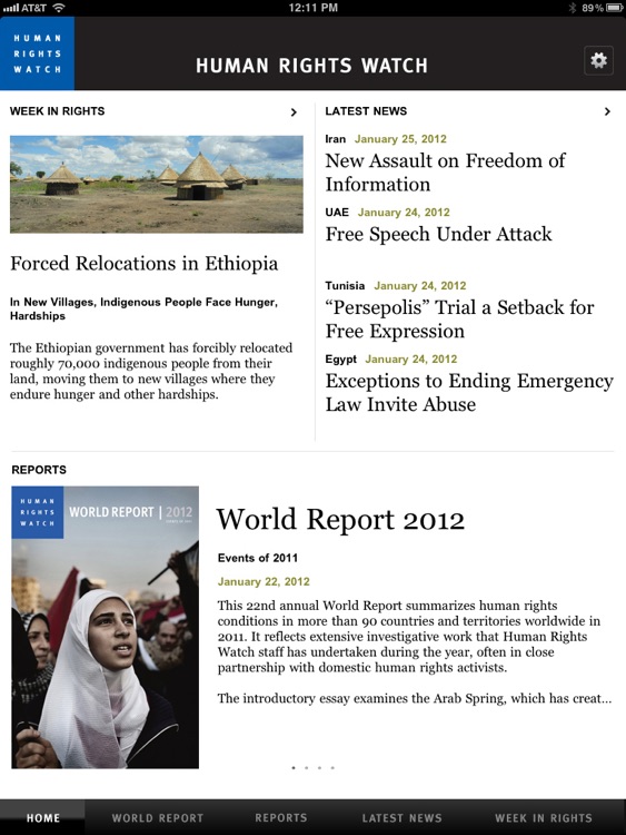 Human Rights Watch for iPad