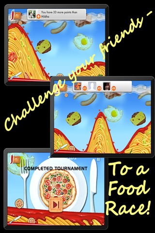 Spaghetti Mountain Race 2 - Crazy Fun Flying Food Race Game screenshot 4