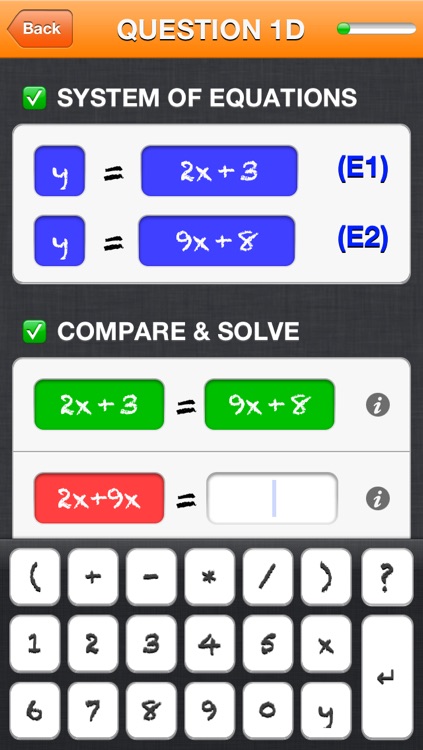 Solving a system of 2 equations in 2 unknowns