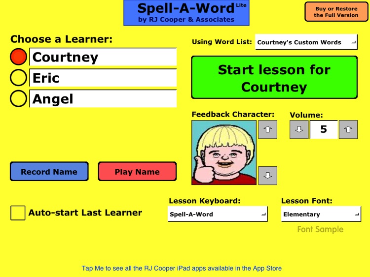 Spell-A-Word Lite