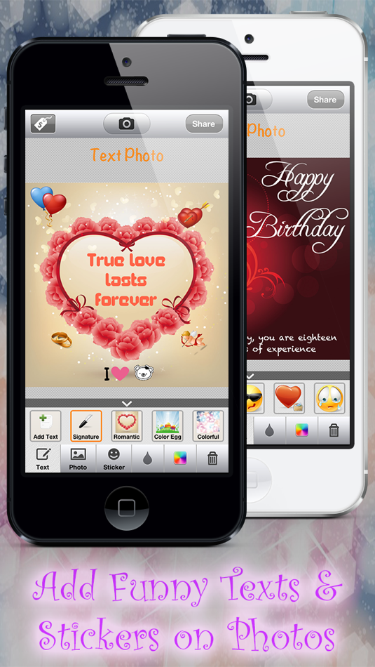 #1. TextPhoto - Texting for Instagram & Facebook (iOS) 由: 翠花 宋