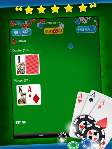 Screenshot #5 pour 21 Blackjack Carte Casino Jeu Gratuit