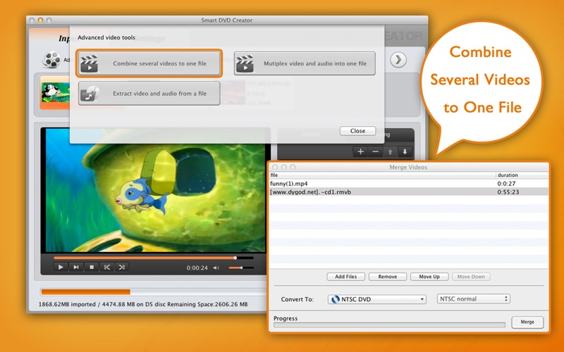 Screenshot #3 pour Smart DVD Creator - Burn Videos to DVD