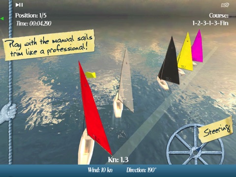 Screenshot #5 pour CleverSailing HD Lite - Sailboat Racing Game for iPad