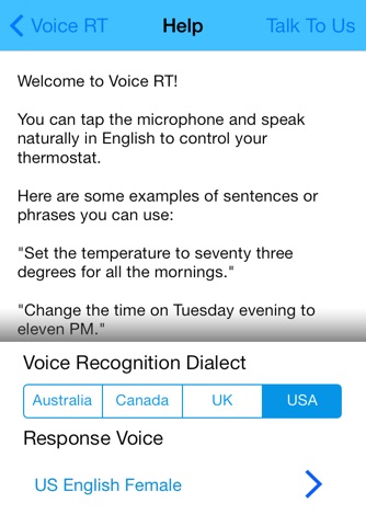 Voice RT: Control a WiFi Radio Thermostat with Speech Commands screenshot 3