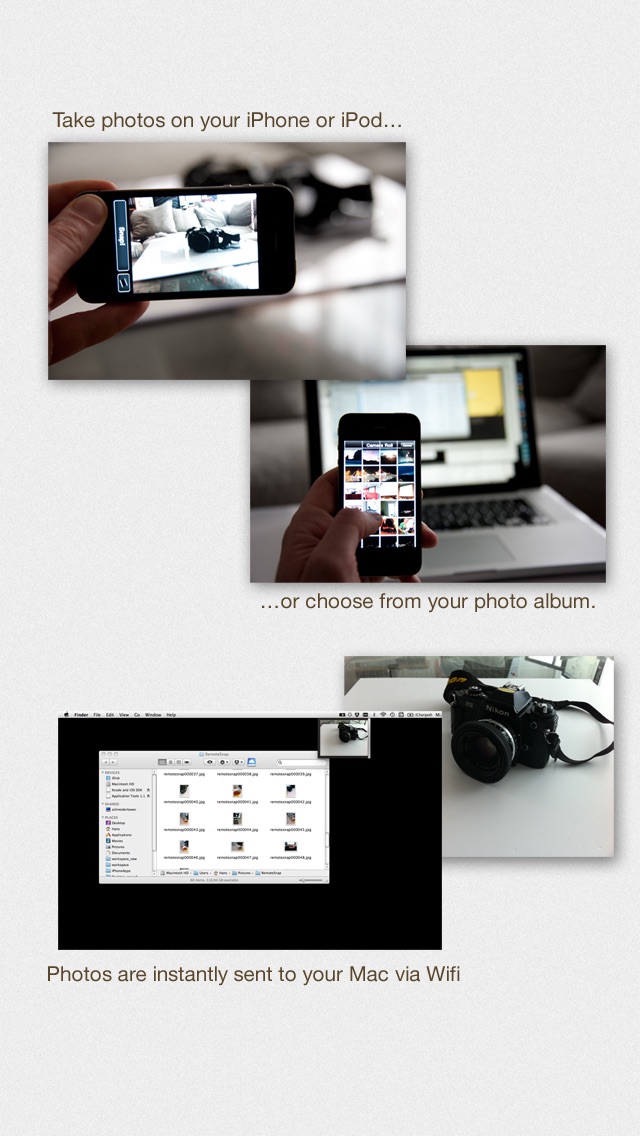 RemoteSnap Wireless Photo Transmit Screenshot 1