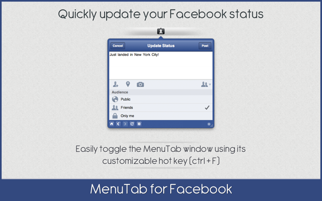 ‎MenuTab for Facebook Screenshot