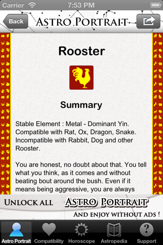 Astro Portrait - Your Astrological Profile, Compatibility between signs and Horoscope screenshot 3