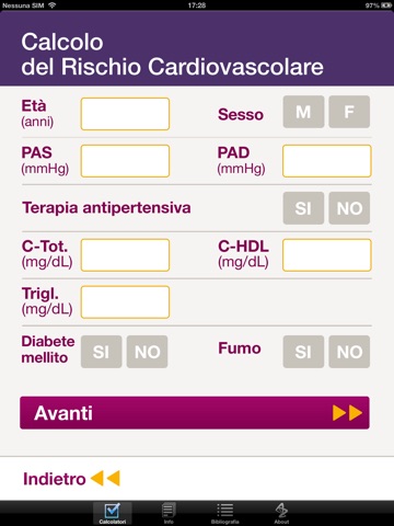 Rischio Cardiovascolare iPad version screenshot 2