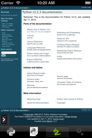 Python 3.2 for iOS screenshot 4