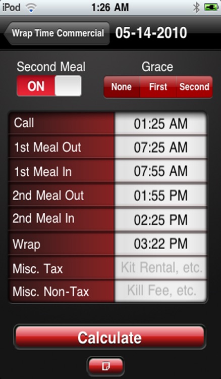 Wrap Time - Time Card for Film Crews