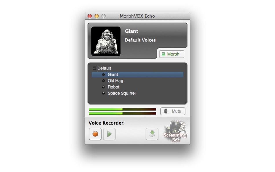 MorphVOX Echo for Mac OS X (macOS) 由: Screaming Bee MorphVOX Echo for Mac OS X (macOS) 由: Screaming Bee