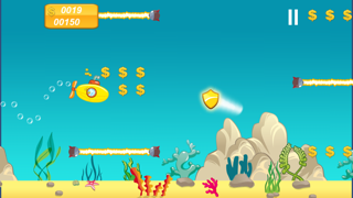 Screenshot #1 pour Sea Sub Attack Free Top Touch Submarine Battle Action Strategy Sonic Tap Escape Run Arcade Game