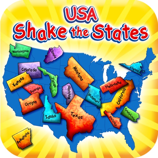 Shake the States for iPhone - Fun Games for Kids Series Icon
