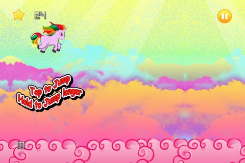 A Tiny Unicorn Pony Run - Princess Rainbow Hay Cloud Adventure Day screenshot 3