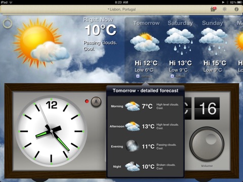 Alarm Clock & Weather HD - Digital Night Stand for iPad screenshot 3