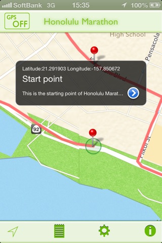 GPS-R for Honolulu Marathon screenshot 2