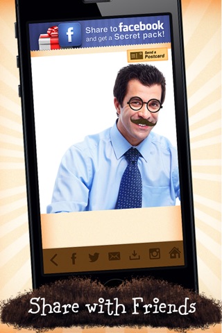 Mustache Scape – The Mustache Face Makeover App ( Mustache me + you, Funny Mustache bash maker, Put mustache, beard or glasses on man, woman, girl, boy or pet's face ) screenshot 4