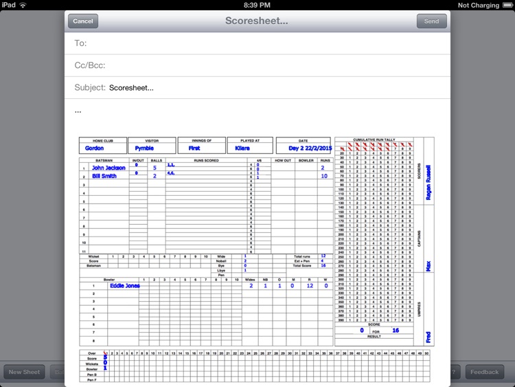 Cricket Score Sheet screenshot-3