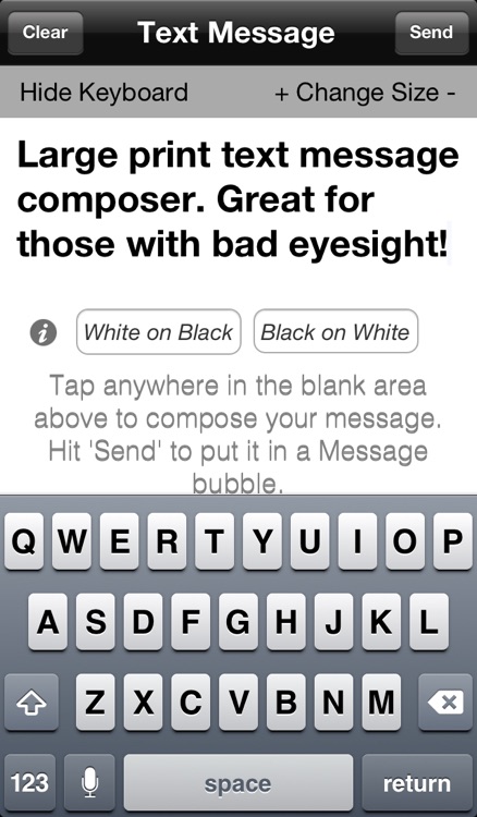 Large Print Message Composer