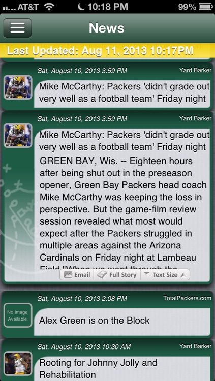Football Live - Green Bay Edition