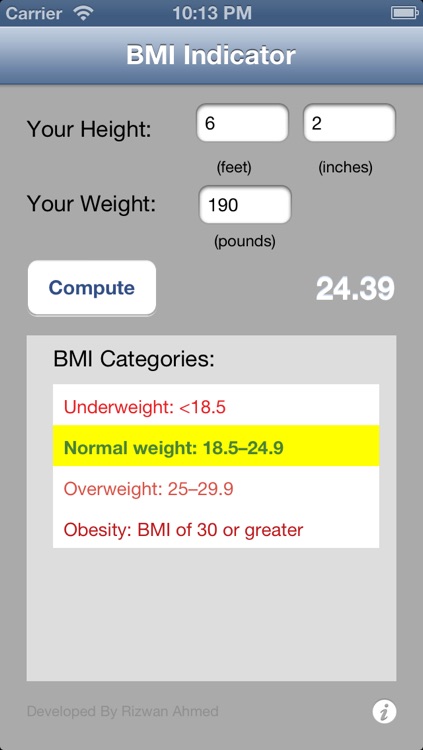 BMI Indicator