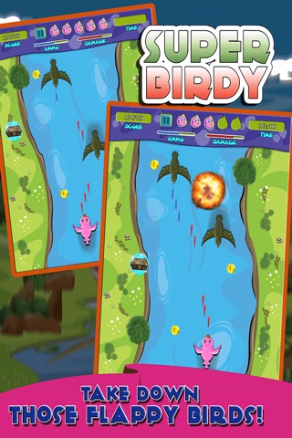 Splashy Birdy Shooter - Tiny Bird Shooting Adventure HD FREE screenshot 2