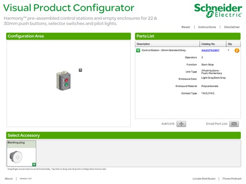 Control Stations Visual Product Configurator screenshot 3