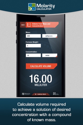 Molarity Calc screenshot 3