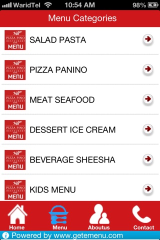 Pizza Pino Menu screenshot 2