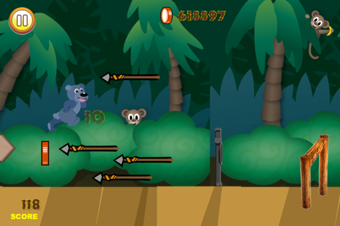 Jungle Bear Jump Coin Hunting Adventure - Top Land Running Trap Jumper Free screenshot 4