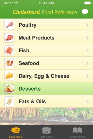 Cholesterol Food Reference screenshot 2