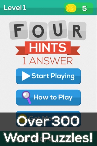 4 Hints 1 Answer - Kids Word Puzzle screenshot 4
