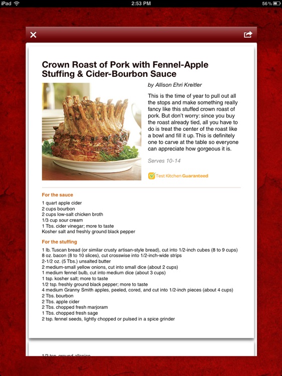Christmas Menu Maker from Fine Cooking