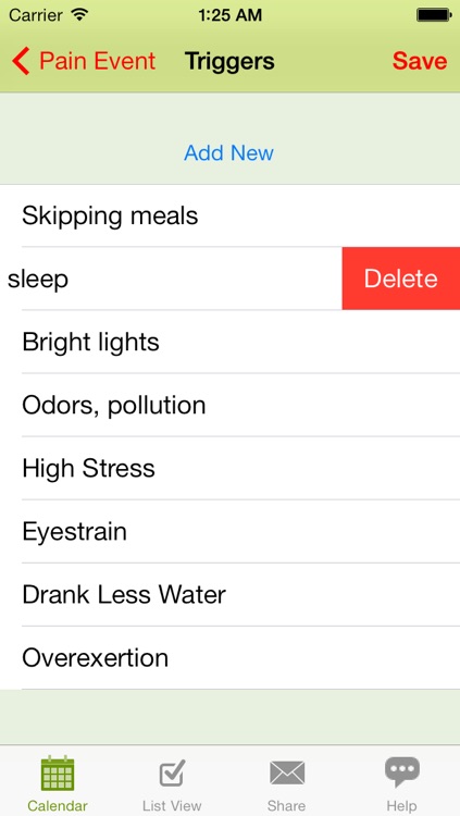 Ouch - Chronic Pain Log, Migraine Diary