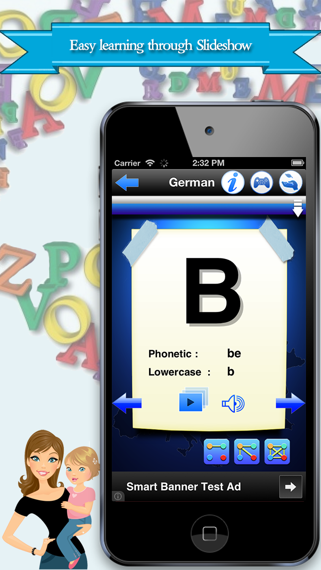 Screenshot #2 pour LingoDiction - Alphabet Flashcard Games & Phonics (English, German, Dutch & more)  Europe Vol.1