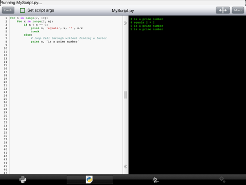 Screenshot #4 pour Python 2.5 pour iOS