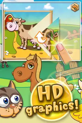 Game screenshot Farm animal puzzle for toddlers and kindergarten kids hack