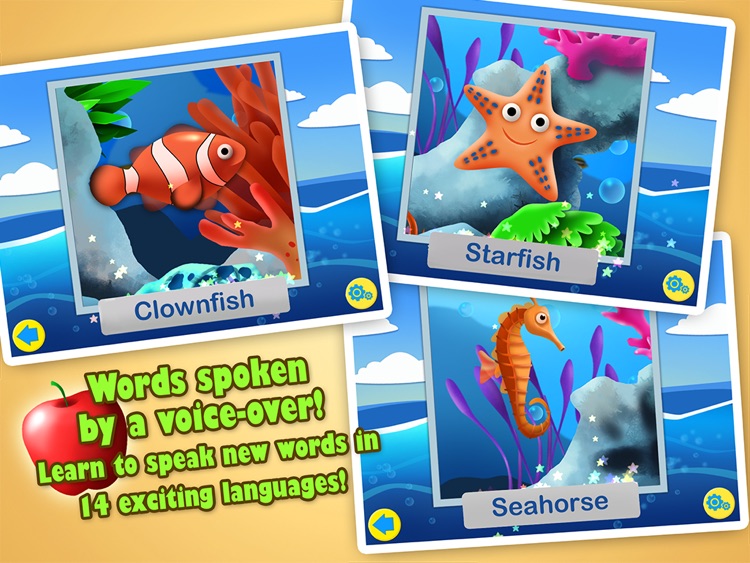 Ocean Jigsaw Puzzle 123 for iPad - Word Learning Puzzle Game for Kids