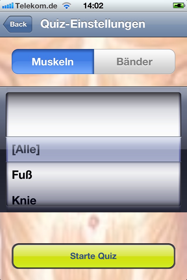 MuskelQuiz screenshot 2