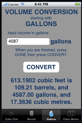 Oilfield Volume Conversion